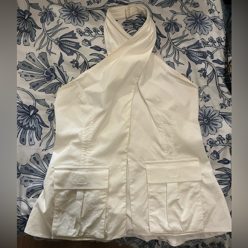 Zara White Halter Top
